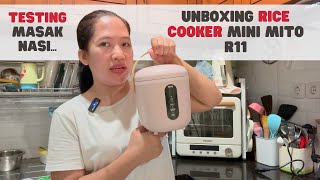 UNBOXING MINI RICE COOKER MITO R11 DAN TESTING MASAK NASI