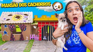 CONSTRUI UMA MANSÃO DE PAPELÃO PARA OS MEUS CACHORRINHOS