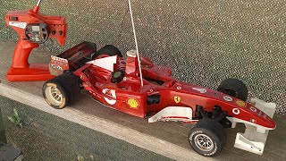 RC Car Ferrari F1 F2005 test engine kyosho gx15 2 gears test maximum speed and road holding