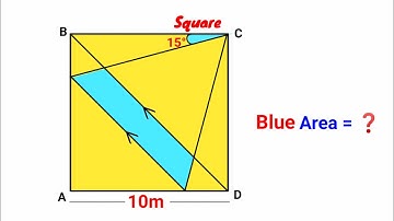 Can you find area of the Blue portion? | (Fun Geometry Problem) | #math #maths | #geometry