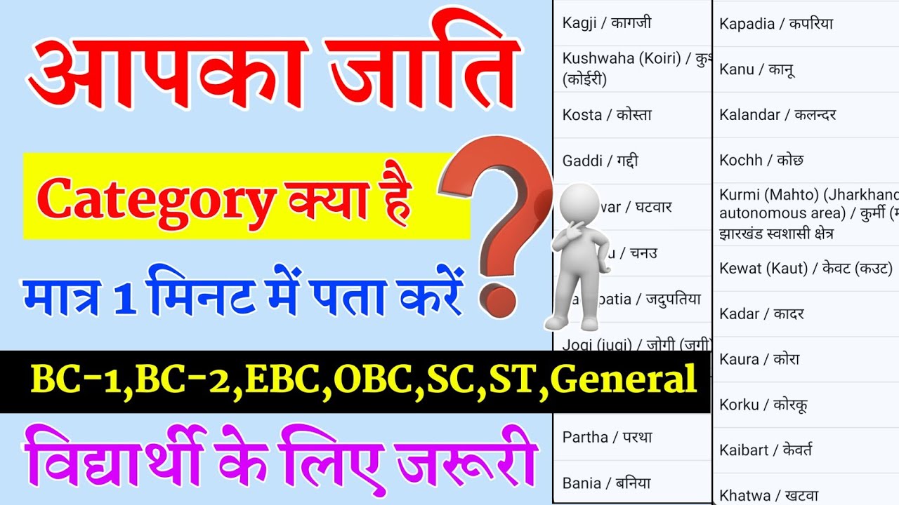 apni cast kaise pata kare | category kaise pata kare | how to know my caste category