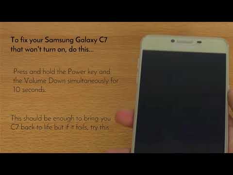 How to fix Samsung Galaxy C7 that won&rsquo;t turn on anymore?