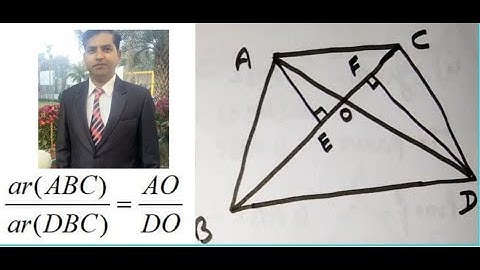 ex6.4,QN3,ABC and DBC are two triangles onsame baseBC.If AD intersect BCatO,showthat arABC/DBC=AO/DO