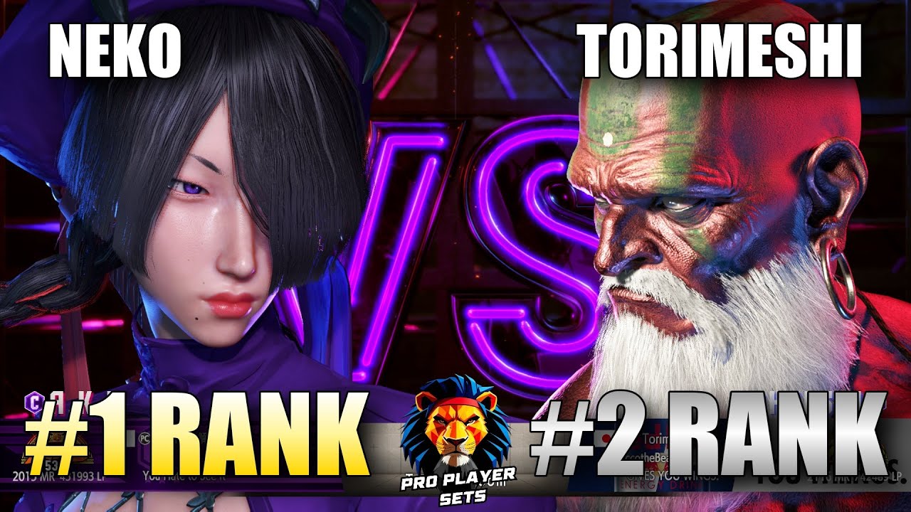 SF6 ☆ Neko (#1 Ranked A.K.I.) VS Torimeshi (#2 Ranked Dhalsim) ☆ Pro Level Set