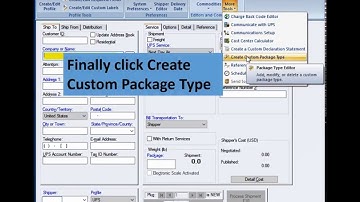 UPS WorldShip - Custom Package Types