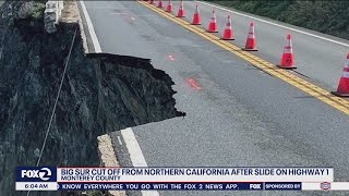 Big Sur cut off from Northern California after Highway 1 slide