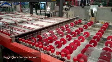 Horizontal glass washing machine connected with 4 edge glass grinding machine