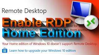 how to enable remote desktop on windows 10 home edition | rdp wrapper library