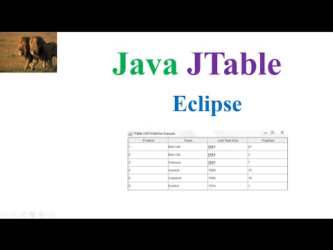 Java JTable Eclipse