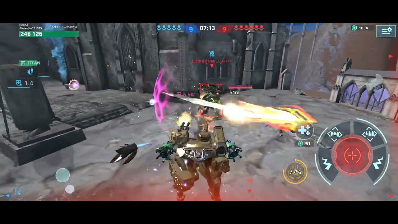 Una partida de war robots 