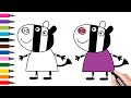 How to draw Zoe Zebra. Step by step Zoe Zebra drawing for kids. Рисуем Зои Зебра. 怎样画斑马苏怡简笔画