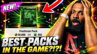 1 MILLION COINS INTO FRESHMAN PACKS! ARE THESE THE BEST PACKS IN GAME?!