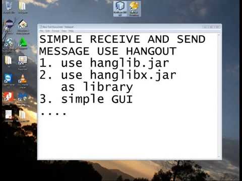 simple receive and send message Hangout java netbeans