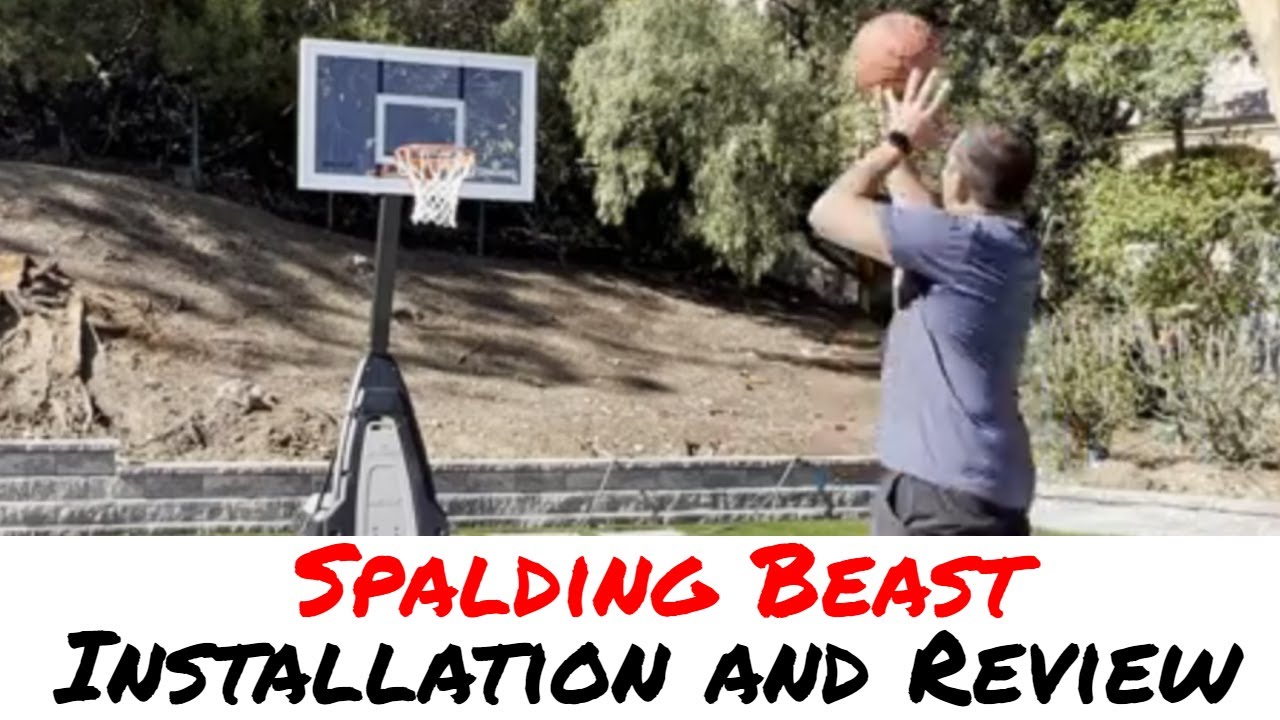 Spalding The Beast 60 Tempered Glass Portable Basketball Hoop