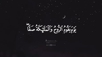 يَوْمَ يَقُومُ الرُّوحُ وَالْمَلَائِكَةُ صَفًّا🌷 #علي_جابر #سورة_النبأ