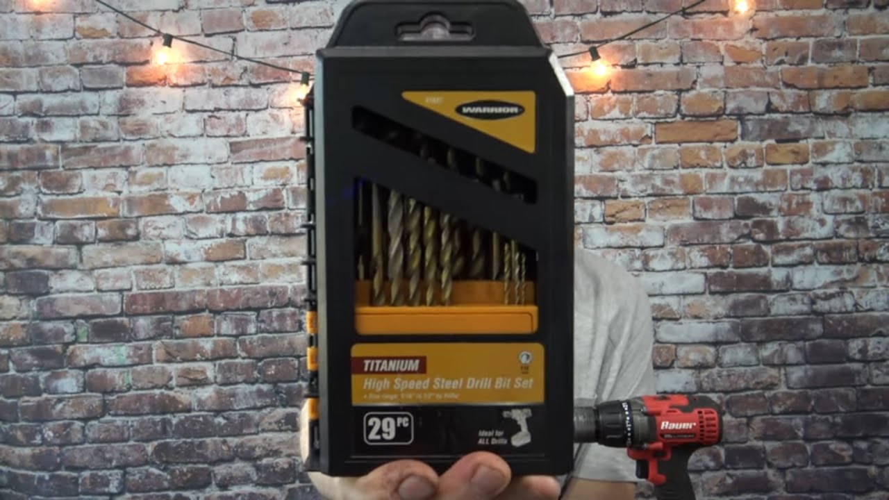 Harbor Freight 29pc titanium Drill bit Set Review and Demo YouTube