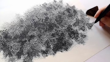 A Swarm -Process drawing, pointillism timelapse