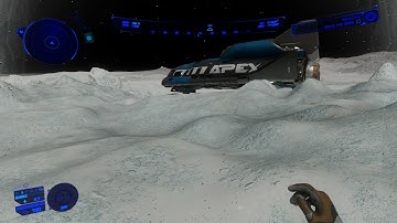 Elite Dangerous Odyssey (alpha) Walking up to a Landed Apex Shuttle in the Middle of no Where