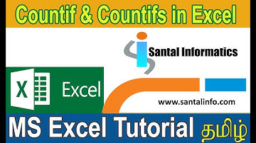 Countif Function, Countifs Function in Ms Excel ( தமிழ்) || Functions in Ms Excel in Tamil