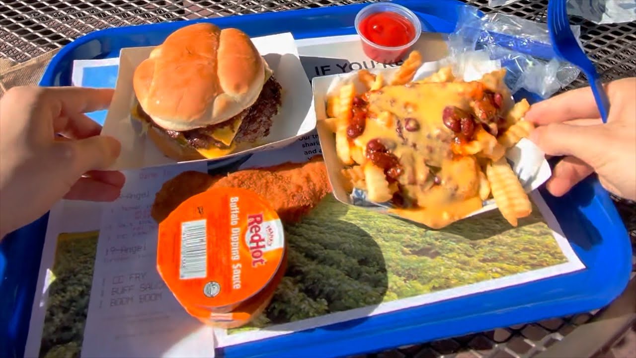 Culvers POV | Eating a Deluxe ButterBurger, Chili Cheese Fries, and a Chicken Tender!