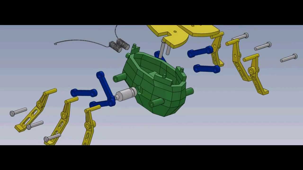Bionic bug simulation SolidWorks 2009 - YouTube