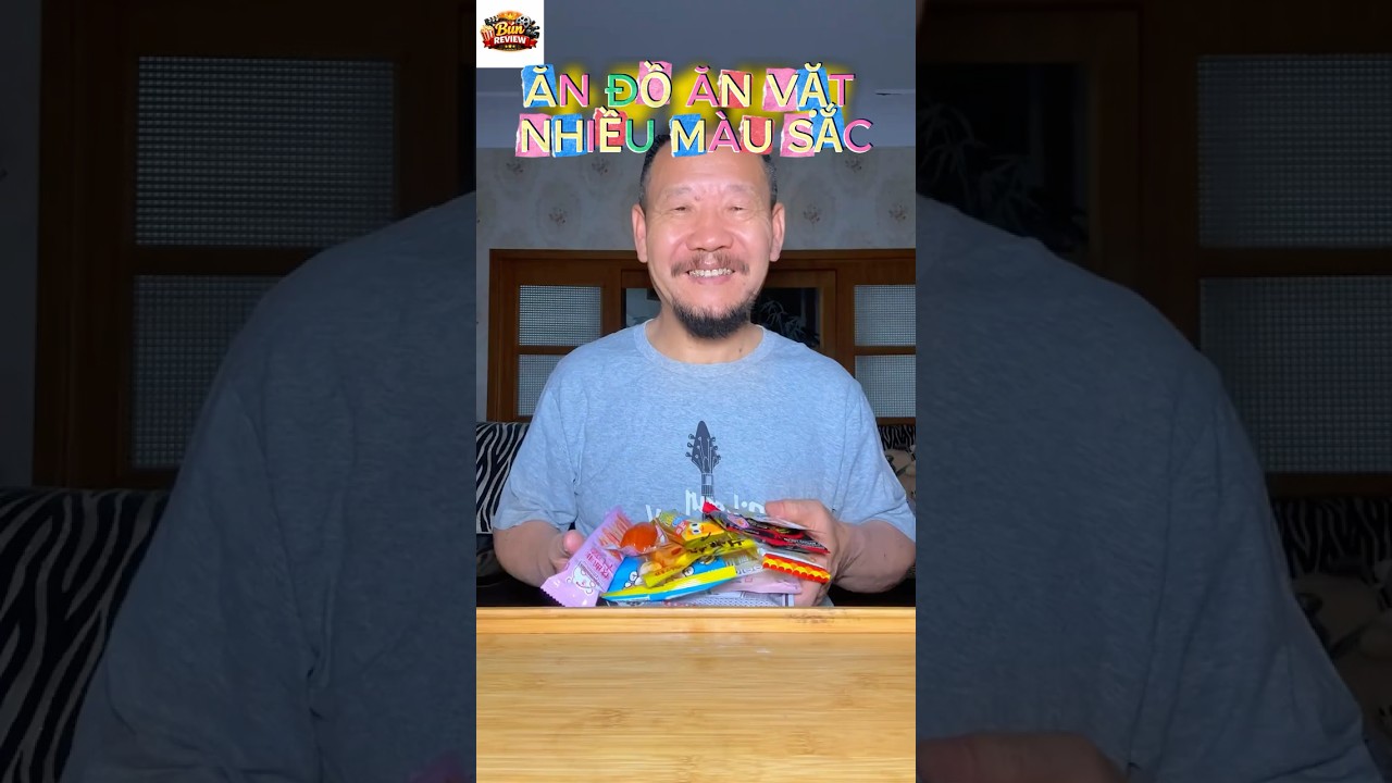 Ông Lão mukbang: Ăn đồ ăn vặt nhiều màu sắc #mukbang #food