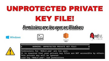 UNPROTECTED PRIVATE KEY FILE! permissions are too open on Windows