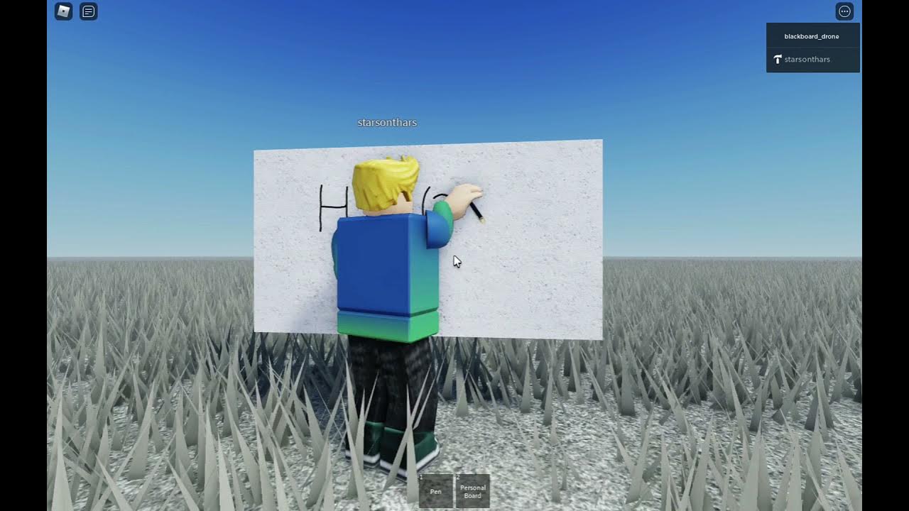 Test of VR whiteboards in Roblox YouTube