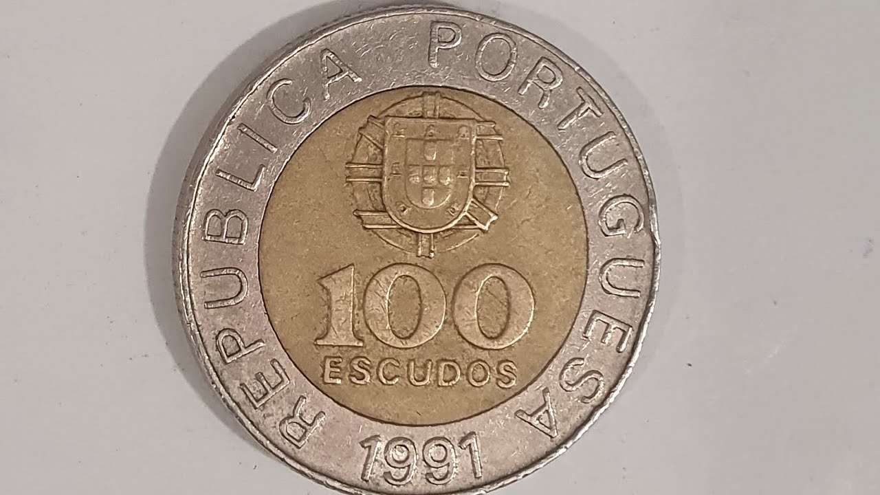 100 Escudos 1991 Portugal Old Coin Worth Money! 