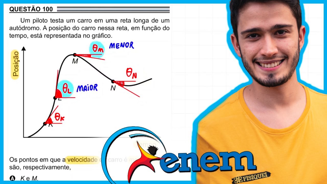 ENEM 2018 PPL - Um piloto testa um carro em uma reta longa de um ...