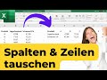 Excel Spalten und Zeilen tauschen - Transponieren [drehen, vertauschen, umwandeln, Zeile in Spalte]