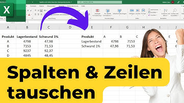 Excel Spalten und Zeilen tauschen - Transponieren [drehen, vertauschen, umwandeln, Zeile in Spalte]