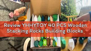Review YHHYTOY 40 PCS Wooden Stacking Rocks Building Blocks Forest Theme, Sensory Learning Montessor