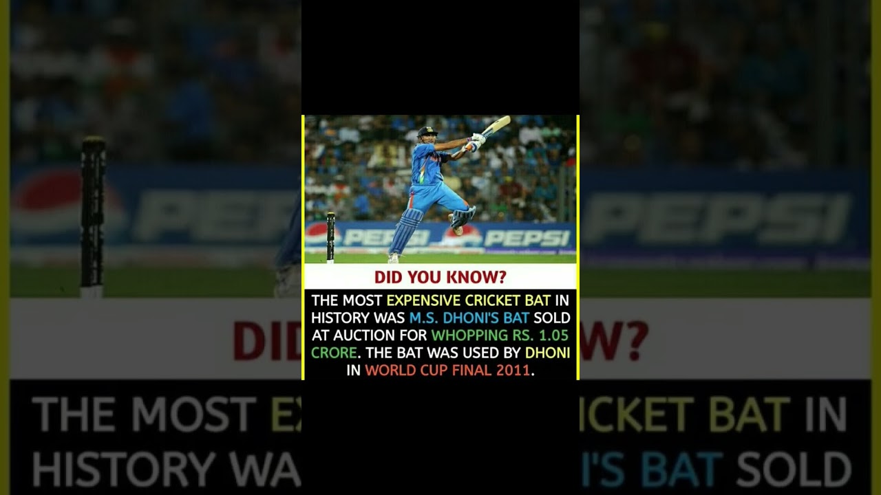 Did You Know? MS Dhoni Owns the Most Expensive Cricket Bat Ever 🤯🏏 