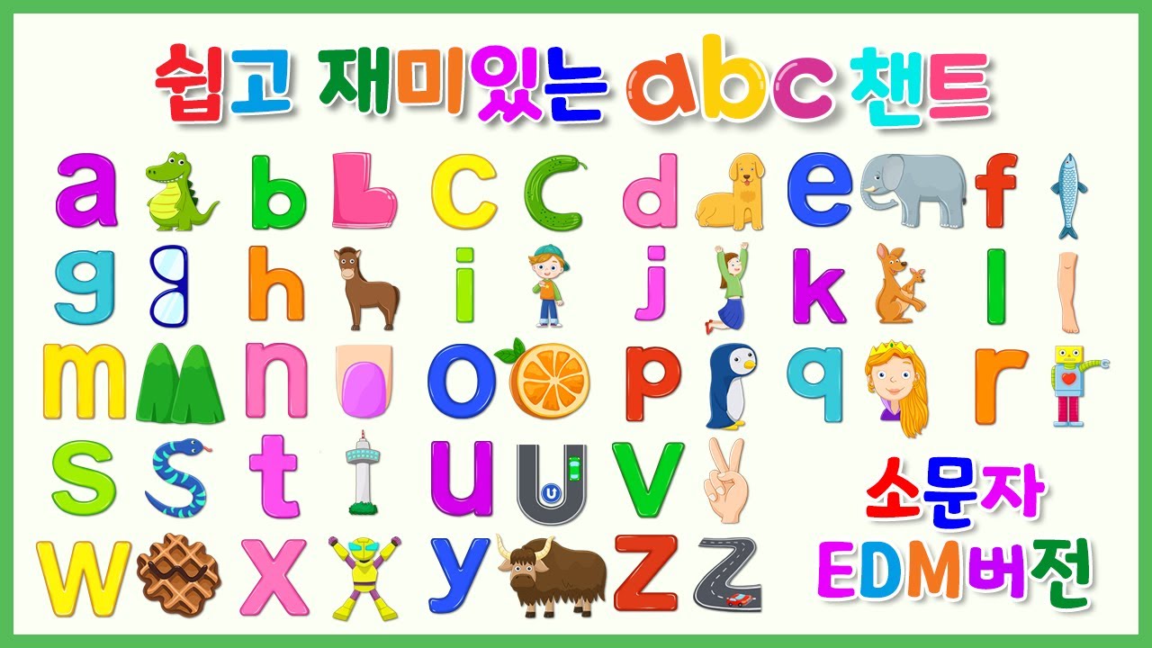 쉽고 재미있는 ABC 챈트 | 소문자 | 알파벳 챈트 - YouTube