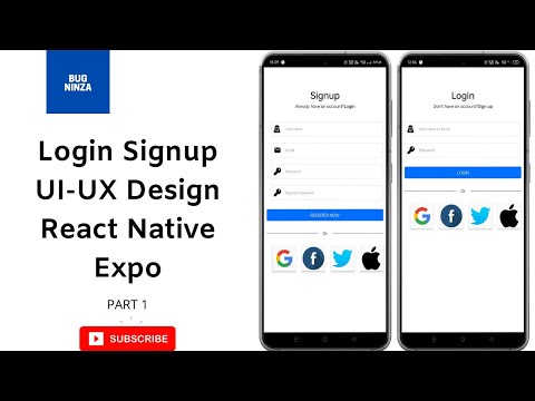 Login UI Using React Native Expo || Authentication UI Part 1 || Expo Project For Beginners || JS