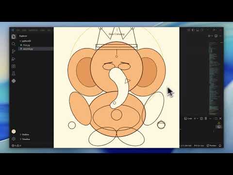Drawing Bappa using Python (Pygame) - Multi-Phase Animated