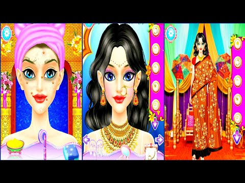 Indian Wedding : Fashion Salon Makeup Gameplay 🎮 #makeup #makeover