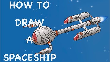 Draw a spaceship || Time lapse video