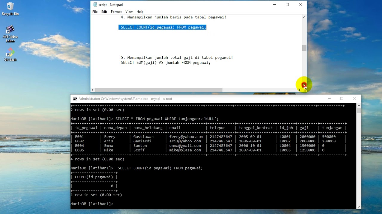 PERINTAH INSERT,UPDATE,DELETE DAN SELECT - YouTube