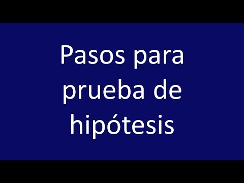 Video: ¿Cuáles son los 8 pasos de la prueba de hipótesis?