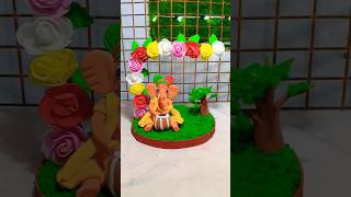 Ganesh Ji Idol Making With Clay 🌺🙏 Ganesh Making ♥️Jai Shree Ganesh #shorts #short