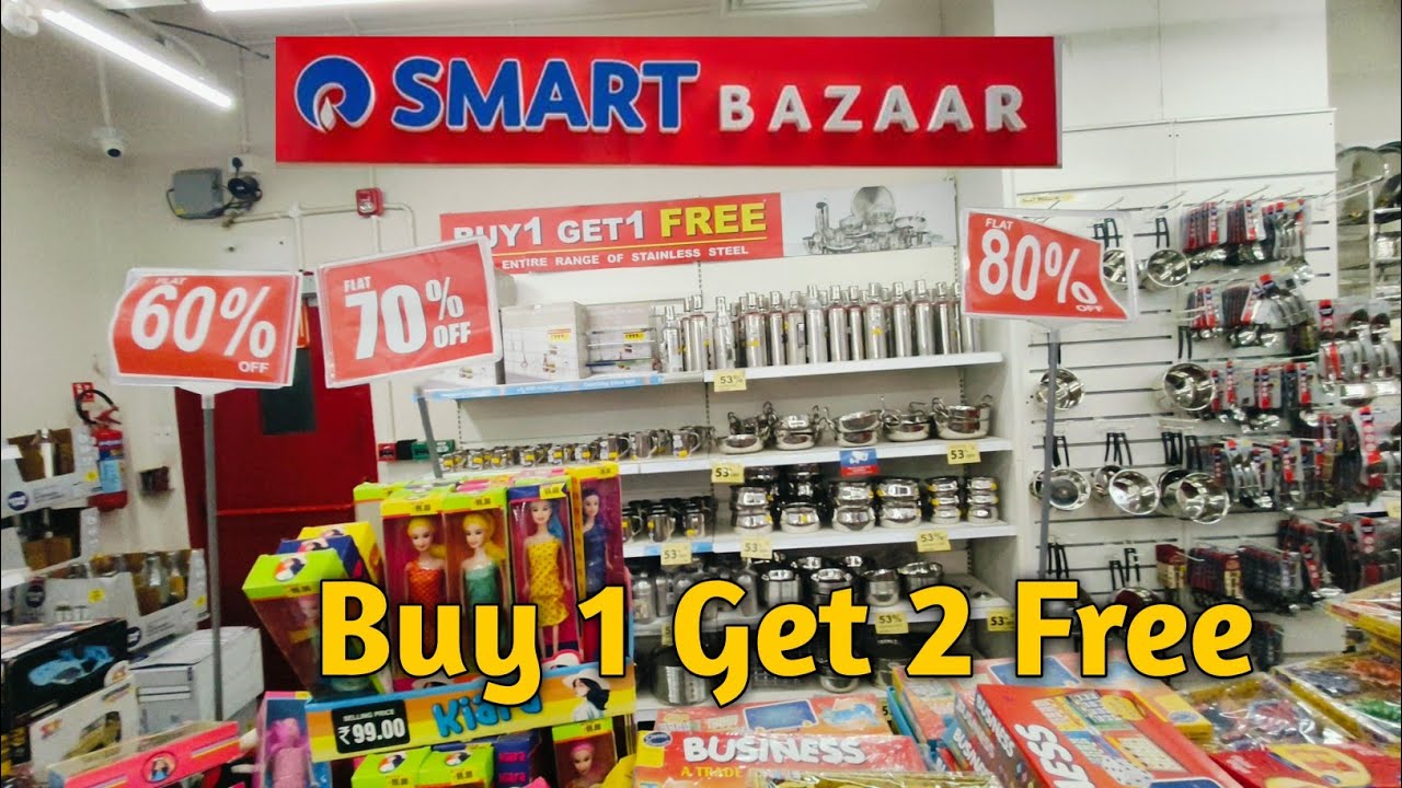 🔥Reliance Smart Bazaar Clearances Sale 80% off, buy 1 get 1 offers, new kitchenware & household item