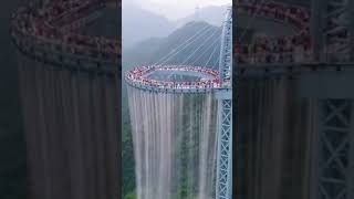 Glass Hanging Bridge China😮#shorts