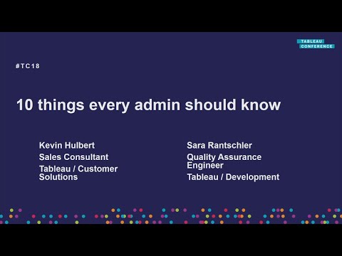 Ten things every admin should know