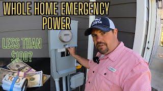 Low-Cost Generator Emergency Backup Power (Transfer Switch)