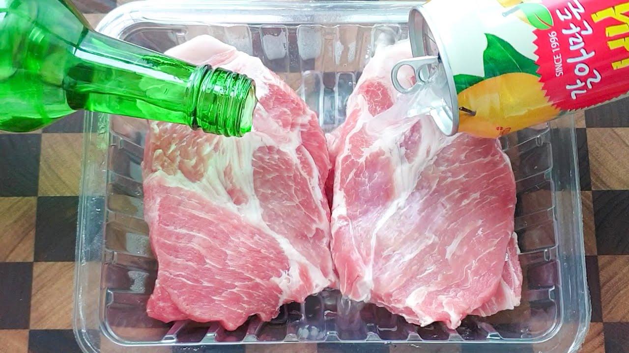 돼지목살 배음료 양념구이