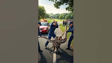 Brave Wildlife Team Rescues Monkey From Giant Snake Attack 🐒🐍#wildlife#animalrescue #animals#shorts