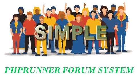 How To Build Forum System Dynamically User #PHPRUNNER Part 1