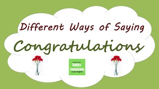 Different Ways Of Saying Congratulations | English Speaking | Learn Correct English Pronunciation